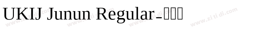 UKIJ Junun Regular字体转换